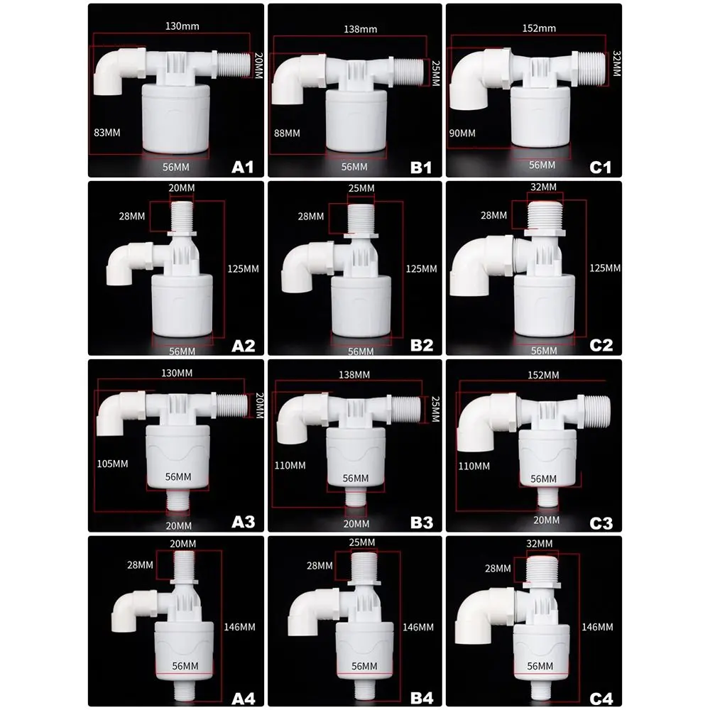 1Pcs Straight-Through Floating Ball Valve Inside Plug-in 1/2" 3/4" 1" Water Level Control Valve Male Thread Tank Valve
