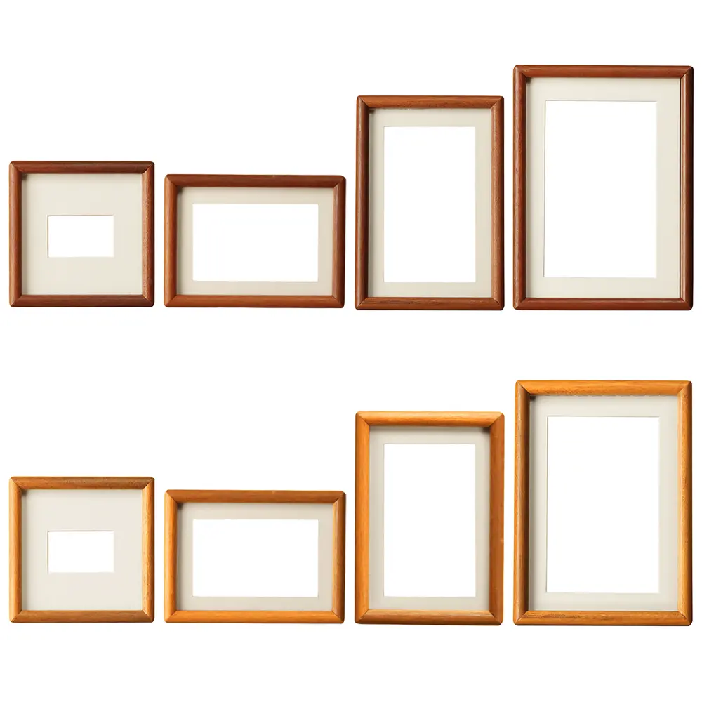 New 6/7/8 Inch Black Walnut Photo Frame Real Wooden Handmade Picture Frame Simple Mortise Tenon Photo Frame