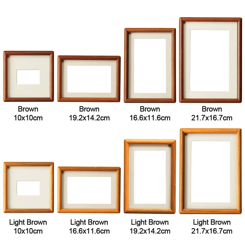 New 6/7/8 Inch Black Walnut Photo Frame Real Wooden Handmade Picture Frame Simple Mortise Tenon Photo Frame