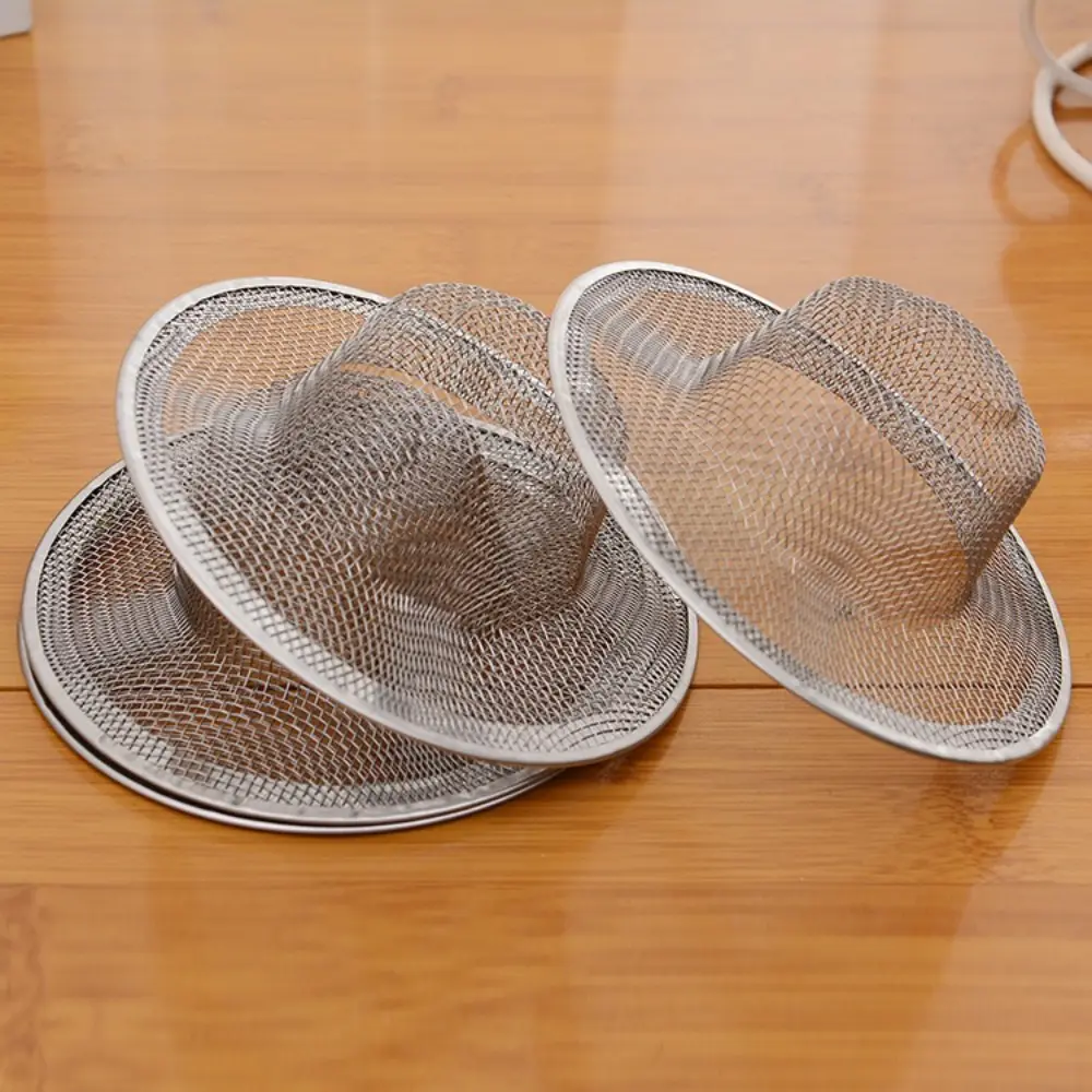 3/5pcs Stainless Steel Sink Strainer Round Shape Hair Clean Up Sewer Outfall Drain Filter Anti-blocking floor drain plug