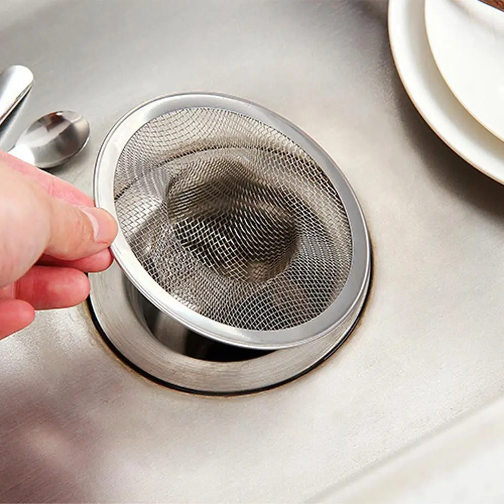 3/5pcs Stainless Steel Sink Strainer Round Shape Hair Clean Up Sewer Outfall Drain Filter Anti-blocking floor drain plug