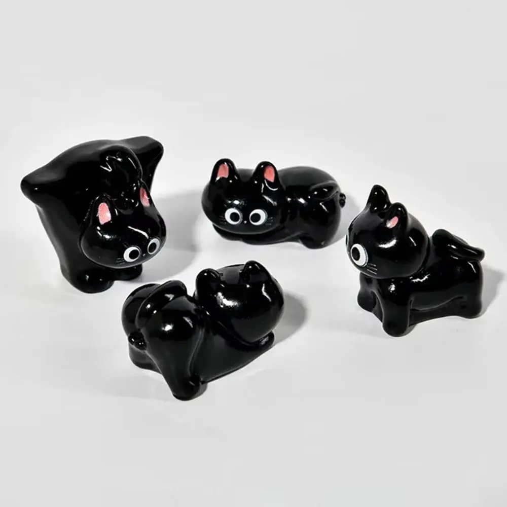 Y2K Cartoon Micro Landscape Resin Handmade Cat Miniature 3D DIY Small ornaments Desktop