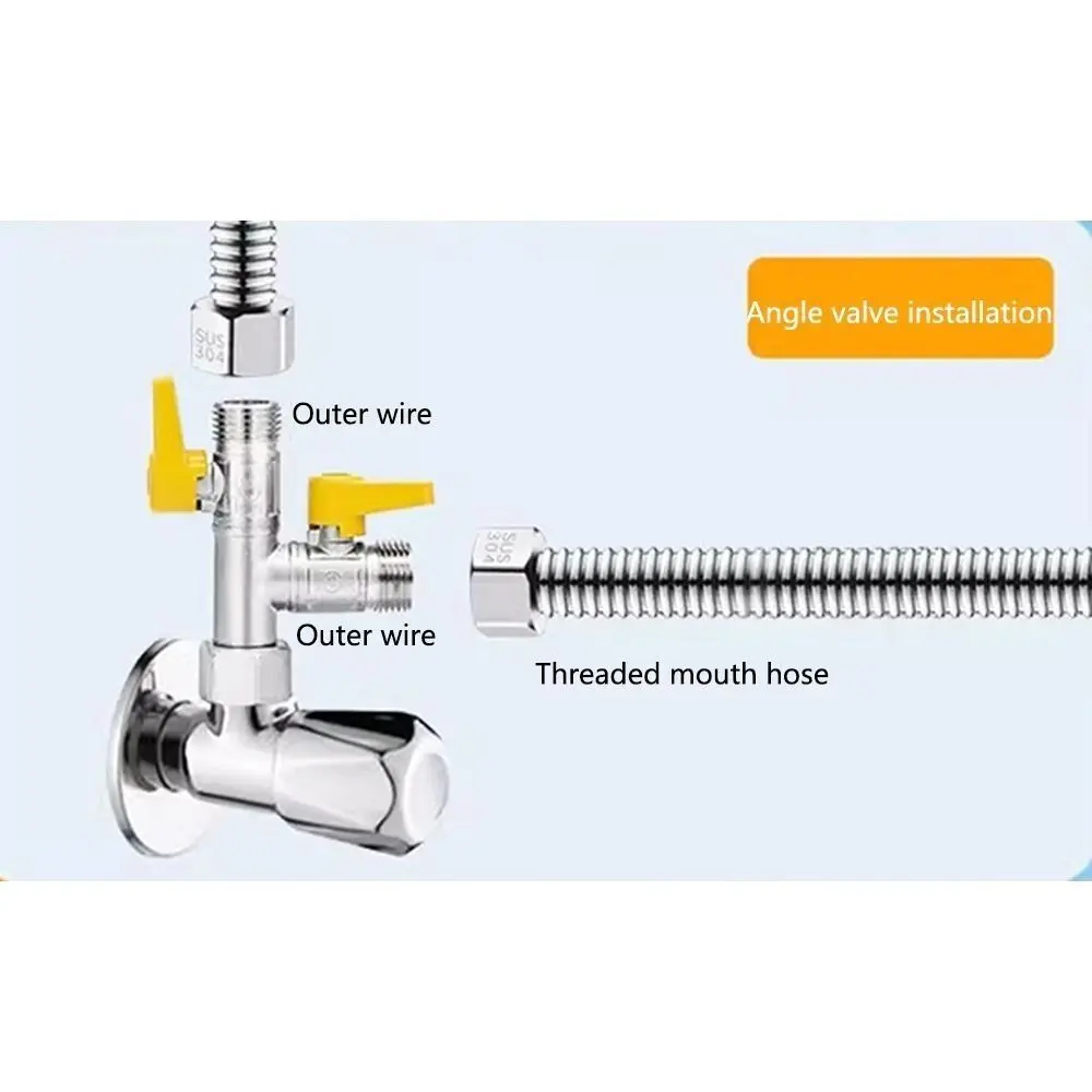 Brass Faucet Diverter Valve Thickened 1/2" Hose Barb Shower Diverter Valve 1-In 2-Out Nipple Adapter Shut Off Valve Shower Head