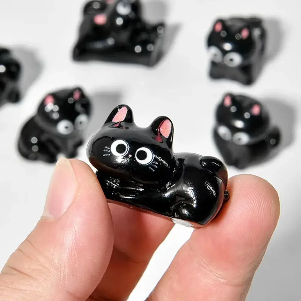 Y2K Cartoon Micro Landscape Resin Handmade Cat Miniature 3D DIY Small ornaments Desktop