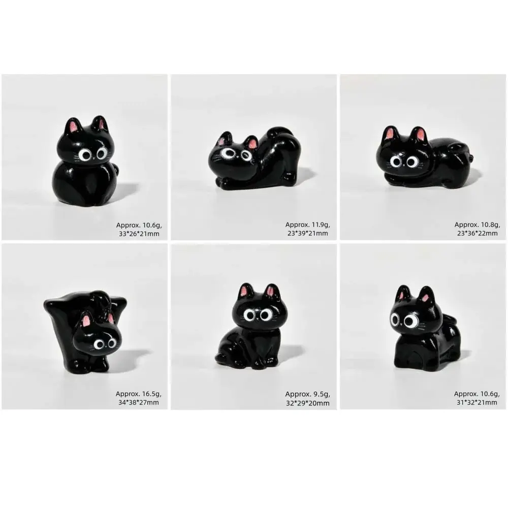 Y2K Cartoon Micro Landscape Resin Handmade Cat Miniature 3D DIY Small ornaments Desktop