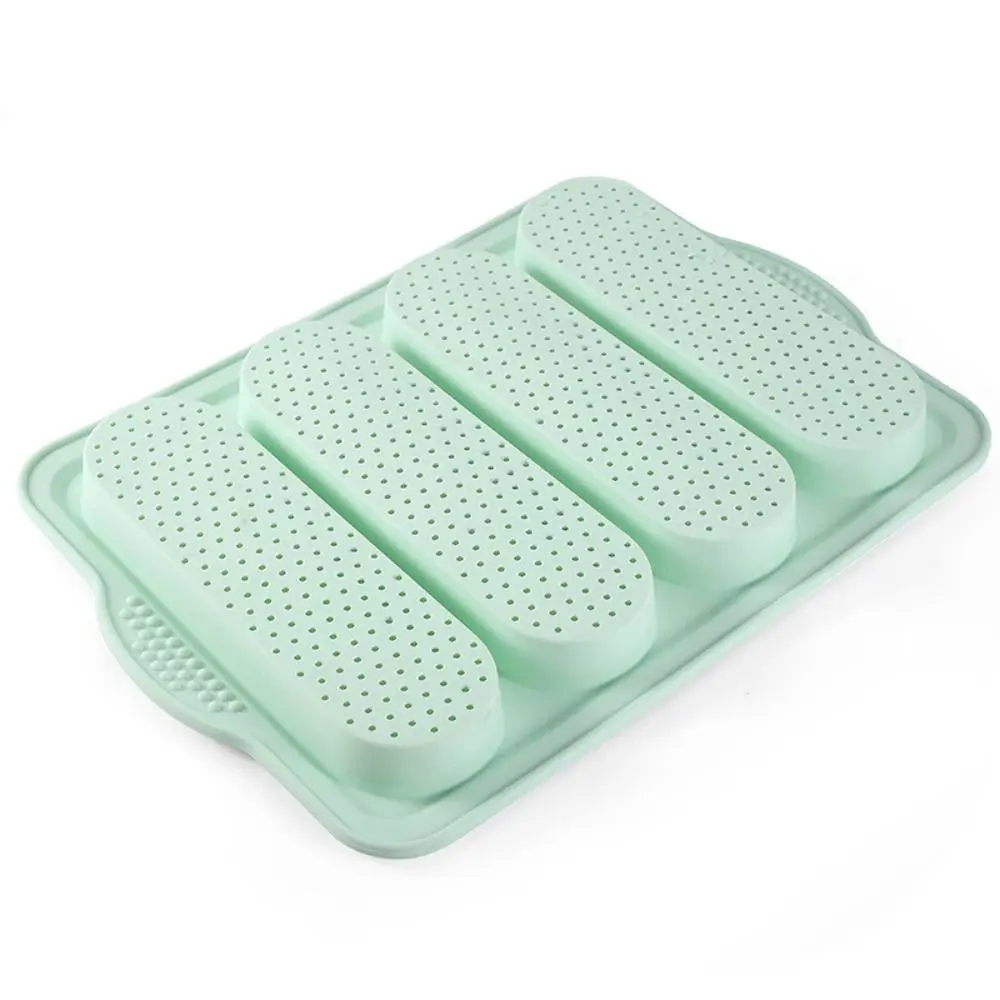 New Silicone French Bread Mould Non Stick Sandwich French Baking Baking Oven Toaster Pan 4 Tray Loaf Pan for Baking Sheet Pans