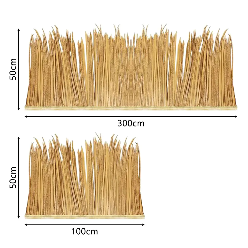 Plastic Thatch Tiles​​ Artificial Thatch Roofing​​ DIY Roof UV-Resistant ​​Thatch Roof Panels​​ ​Easy Install ​​Tropical