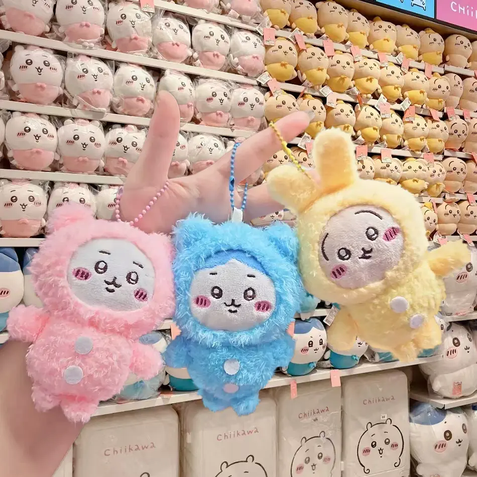 MONISO Chiikawa Doll Anime Cute Pajama plush pendant Hachiware Cartoon Bag Pendant Keychain Plush Doll Pendant Toys BirthdayGift
