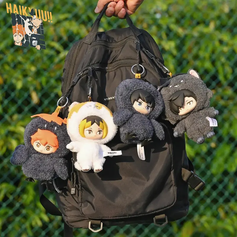 Haikyuu!! Yu Nishinoya Tadashi Yamaguchi Shoyo Hinata Vinyl Plush Pendant Genuine Gong Garbage Dump Battle Series Keychain Gift