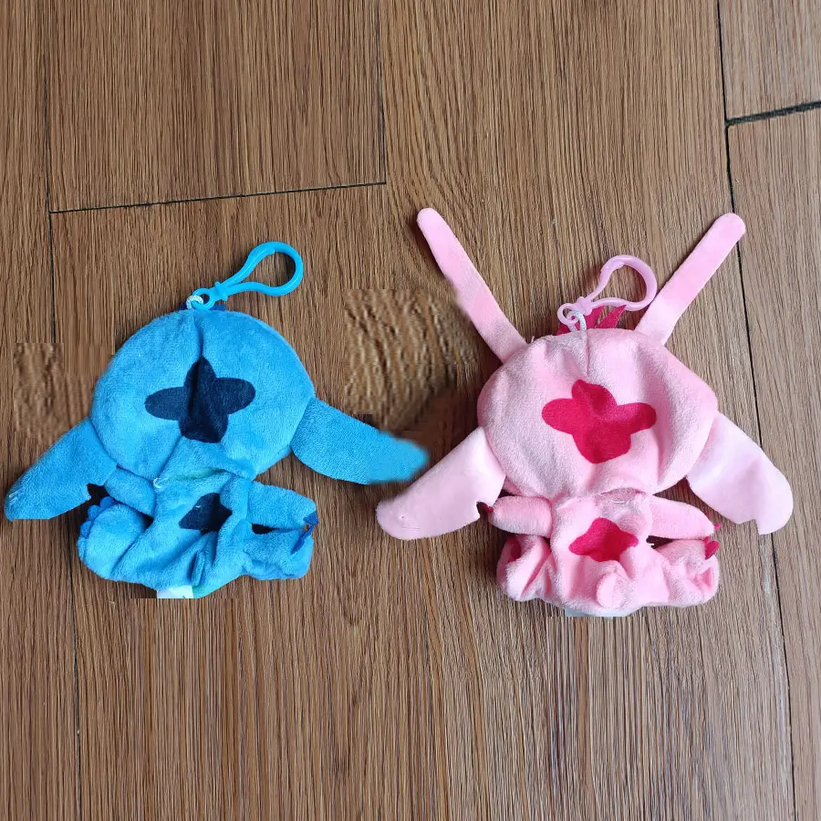 Wholesale 40pcs/lot 10cm cartoon anime Lilo Stitch Empty Plush Toys cute Stitch Unstuffed Doll keychain Skin only no Filling