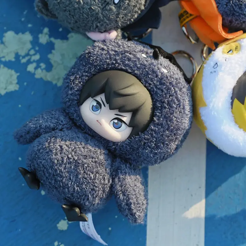 Haikyuu!! Yu Nishinoya Tadashi Yamaguchi Shoyo Hinata Vinyl Plush Pendant Genuine Gong Garbage Dump Battle Series Keychain Gift