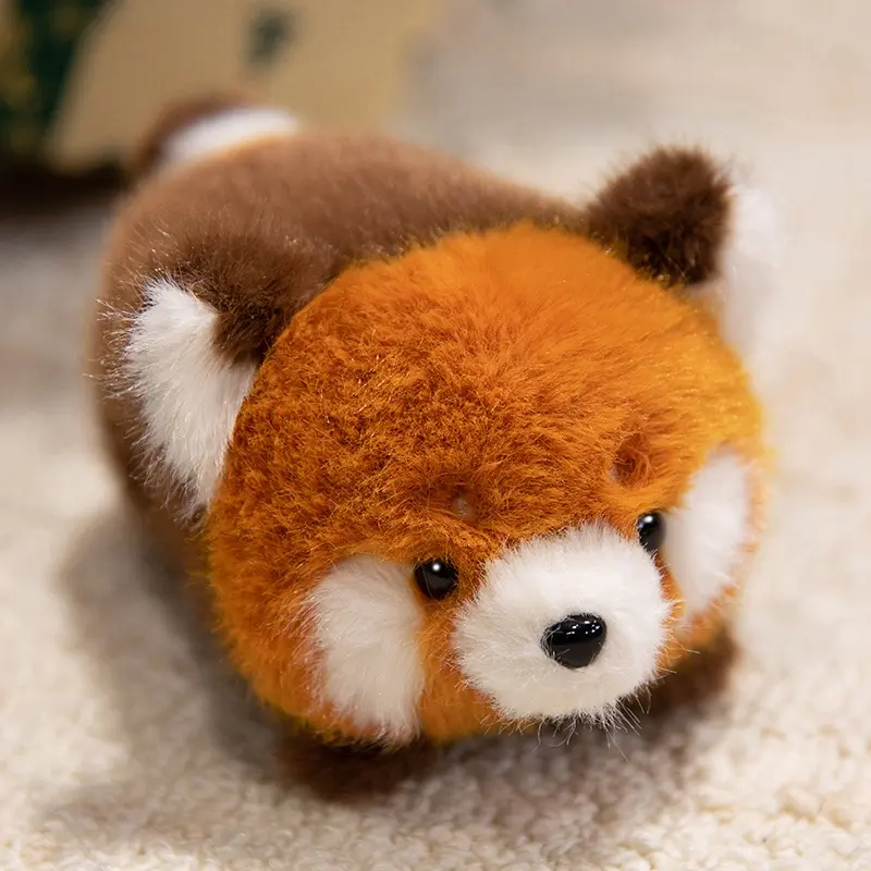 Cute Lying Style Animals Red Panda Capybara Cat Soft Plush Dolls Stuffed Fox Pig Plushie Baby Toys Decoration Gifts For Children