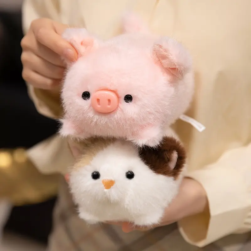 Cute Lying Style Animals Red Panda Capybara Cat Soft Plush Dolls Stuffed Fox Pig Plushie Baby Toys Decoration Gifts For Children