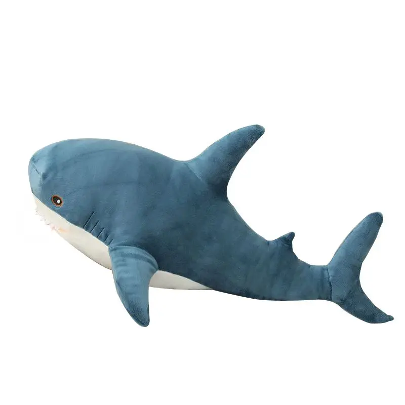 80cm Soft Simulation Cute Shark Plush Toys Kawaii Stuffed Kids Children Boys Girls Lovely Animal Pillow for Birthday Gifts
