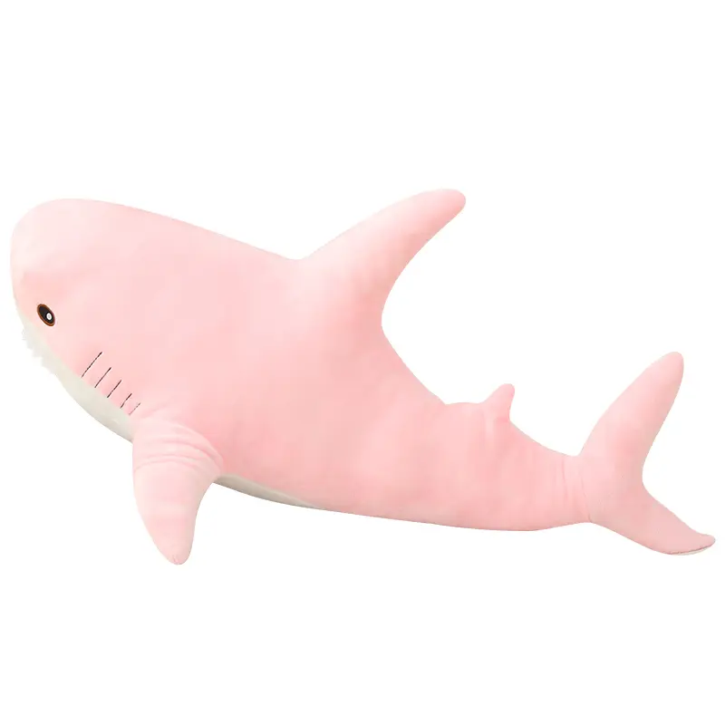 80cm Soft Simulation Cute Shark Plush Toys Kawaii Stuffed Kids Children Boys Girls Lovely Animal Pillow for Birthday Gifts
