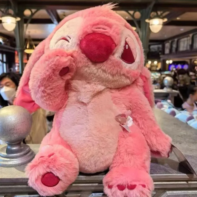 Disney Stitch Kawaii Plush Toy Doll Cartoon Anime Lilo & Stitch Pink Sakura Series Room Decor Soft Pillow Plushies Girl Gift