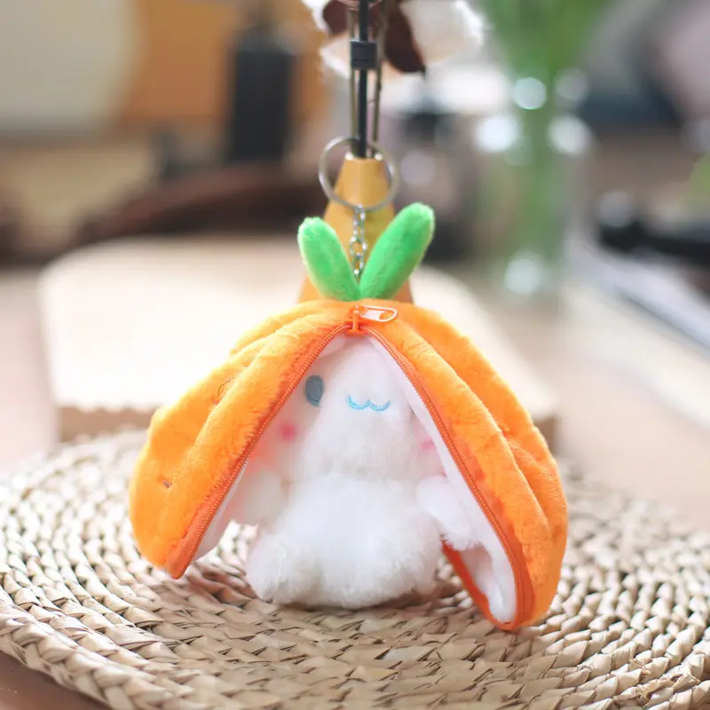 Funny Joy Kawaii Fruit Bunny Plush Toy Cute Carrot Strawberry Turn Funny Joy Rabbit Plush Toy Kids Birthday Christmas Gift