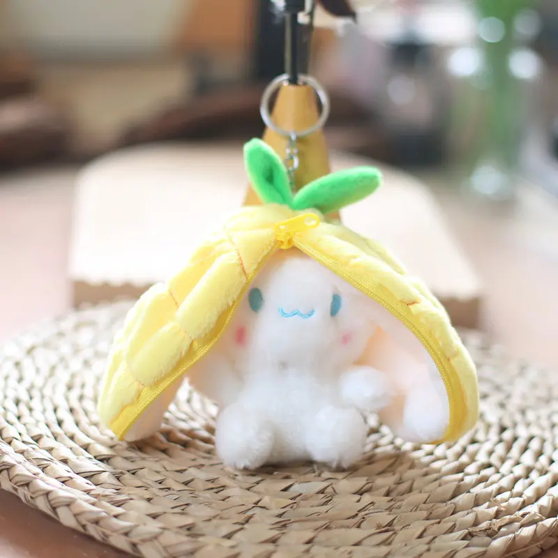 Funny Joy Kawaii Fruit Bunny Plush Toy Cute Carrot Strawberry Turn Funny Joy Rabbit Plush Toy Kids Birthday Christmas Gift