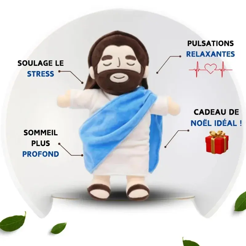 38CM Breathing Jesus Plush Toy Baby Soothing Jesus Doll Four-gear Adjustment Children Sleep Music Companion Kids Christmas Gifts