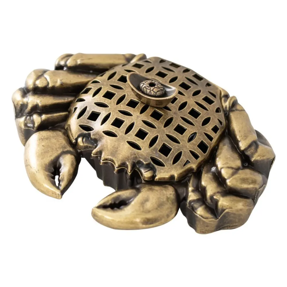 Crab Type Incense Burner Hollow Out Metal Aromatherapy Stove Classical Elegance Ancient Style Aroma Furnace