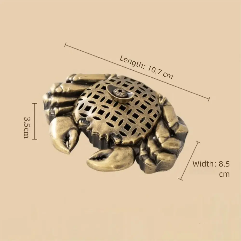 Crab Type Incense Burner Hollow Out Metal Aromatherapy Stove Classical Elegance Ancient Style Aroma Furnace