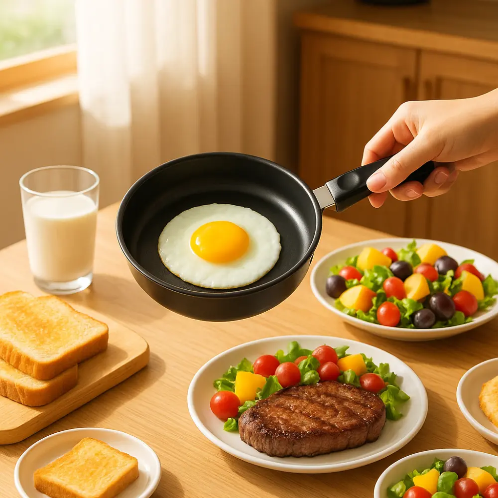 14cm/16cm/18cm Mini Frying Pan NonStick Multi-Purpose Iron Frypan Pot Kitchen Cookware Uncoated Saucepan Gas Induction Cooker
