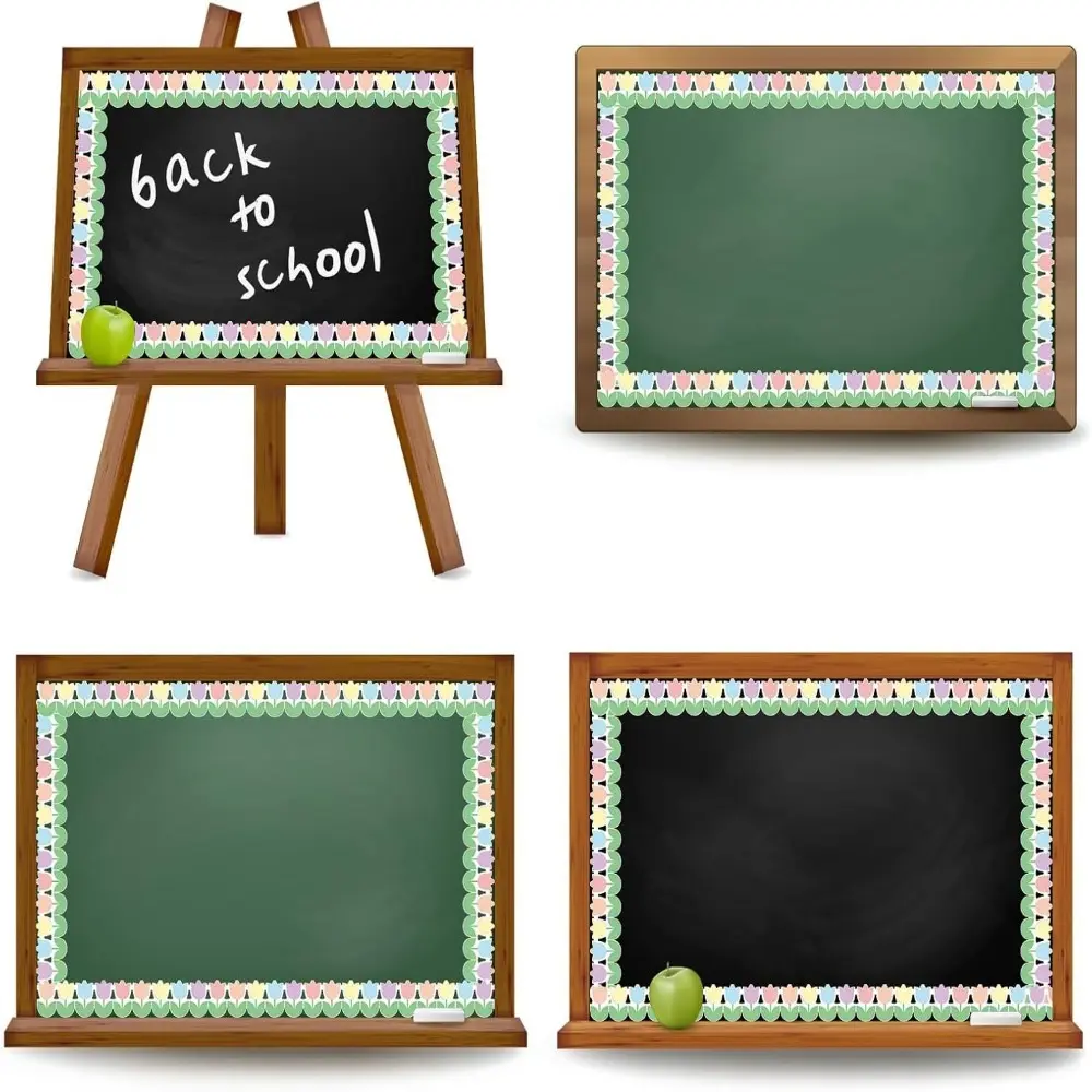 Creative Self Adhesive Chalkboard Bulletin Board Border 8cm Paper Border Paper DIY Border Trim Sticker Handmade Crafts
