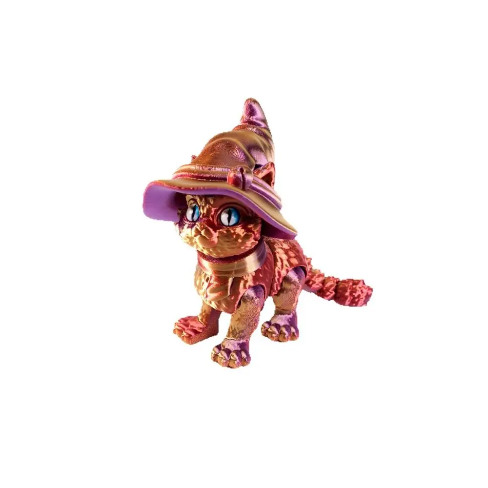PLA Cat Ornament Figure 10cm Articulated Joints Magic Cat Model Movable Stress Relief 3D Printing Magic Cat