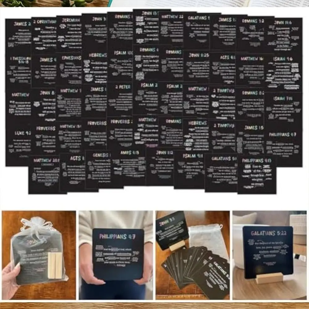 New 52 Cards Scripture Cards Every Week With Stand Catholic Prayer Card Portable Bibles Verses Prayer Card Know Your Bibles