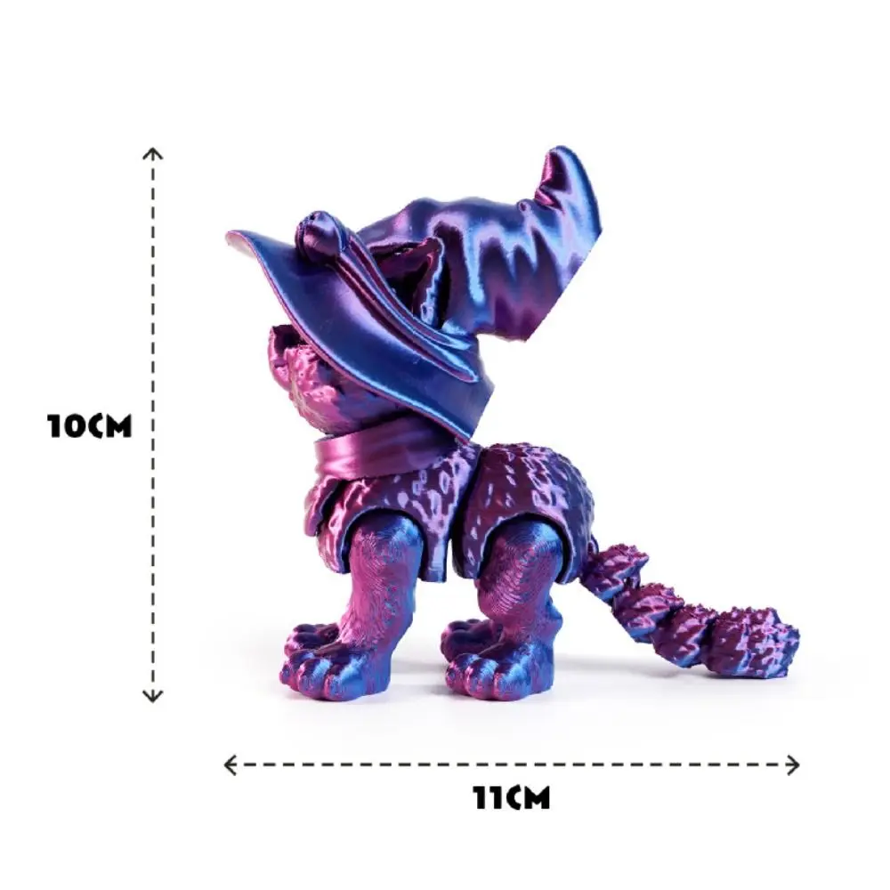 PLA Cat Ornament Figure 10cm Articulated Joints Magic Cat Model Movable Stress Relief 3D Printing Magic Cat
