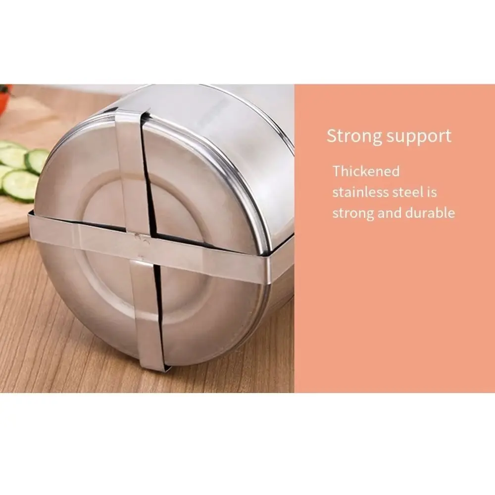 Large Capacity Portable Lunch Box 2/3/4/5 Layers Heatable Lunch Container Stackable Leakproof Stainless Steel Pot