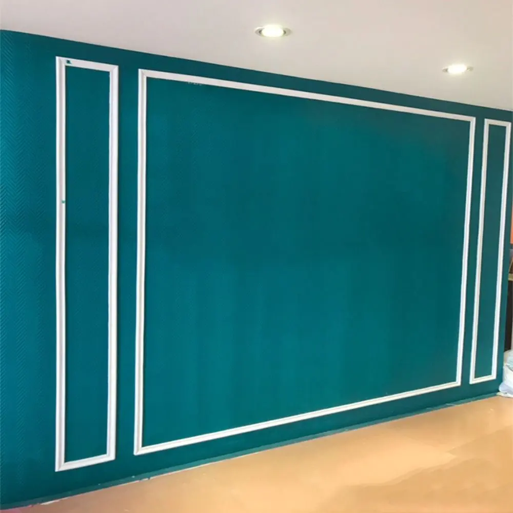 High Quality Self Adhesive Baseboard Trim Paintable Caulk-Compatible Molding Trim Strip Hardened 2m Wall Base TV Background
