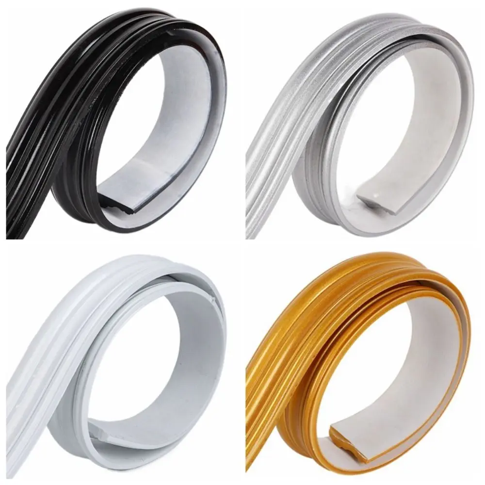 High Quality Self Adhesive Baseboard Trim Paintable Caulk-Compatible Molding Trim Strip Hardened 2m Wall Base TV Background