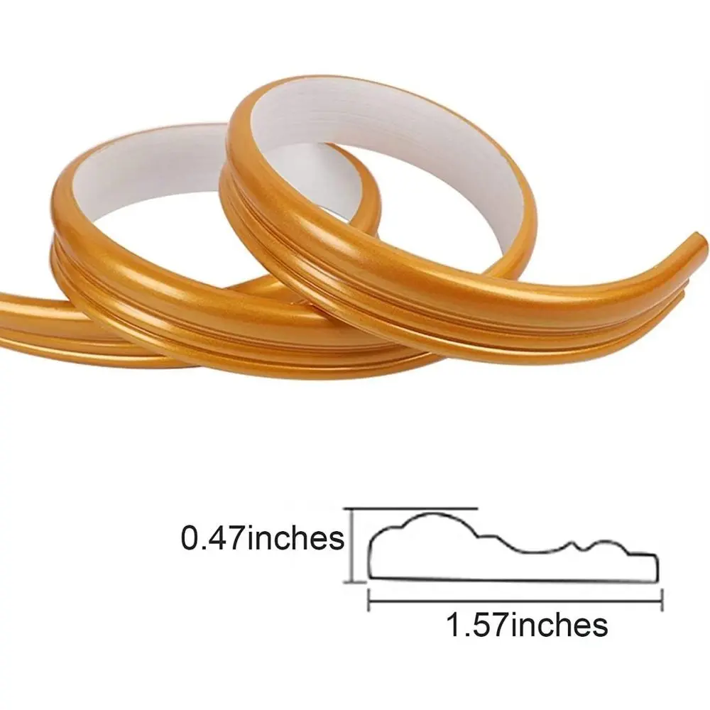 High Quality Self Adhesive Baseboard Trim Paintable Caulk-Compatible Molding Trim Strip Hardened 2m Wall Base TV Background