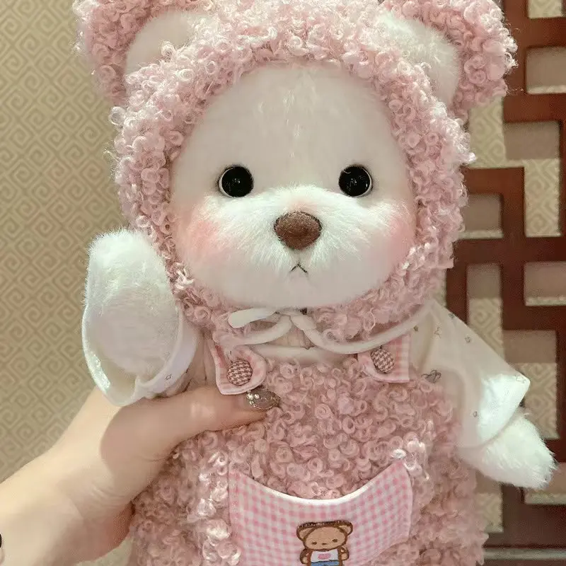 30cm High Quality Handmade Bear Plush Toy Cosplay Change Dress Cloth Girl Hug Cuddly Plushie Doll for Girlfriend Christmas Gift