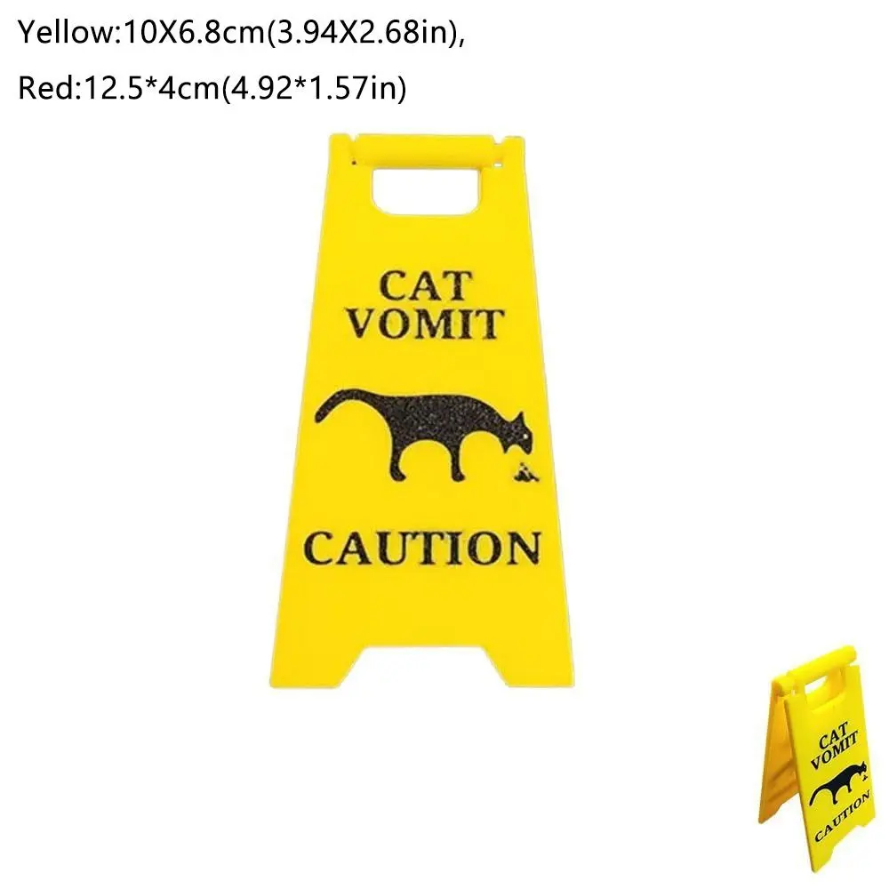 New Funny Cat Vomit Sign Bright Yellow Gift Warning Sign Dog Vomit Sign