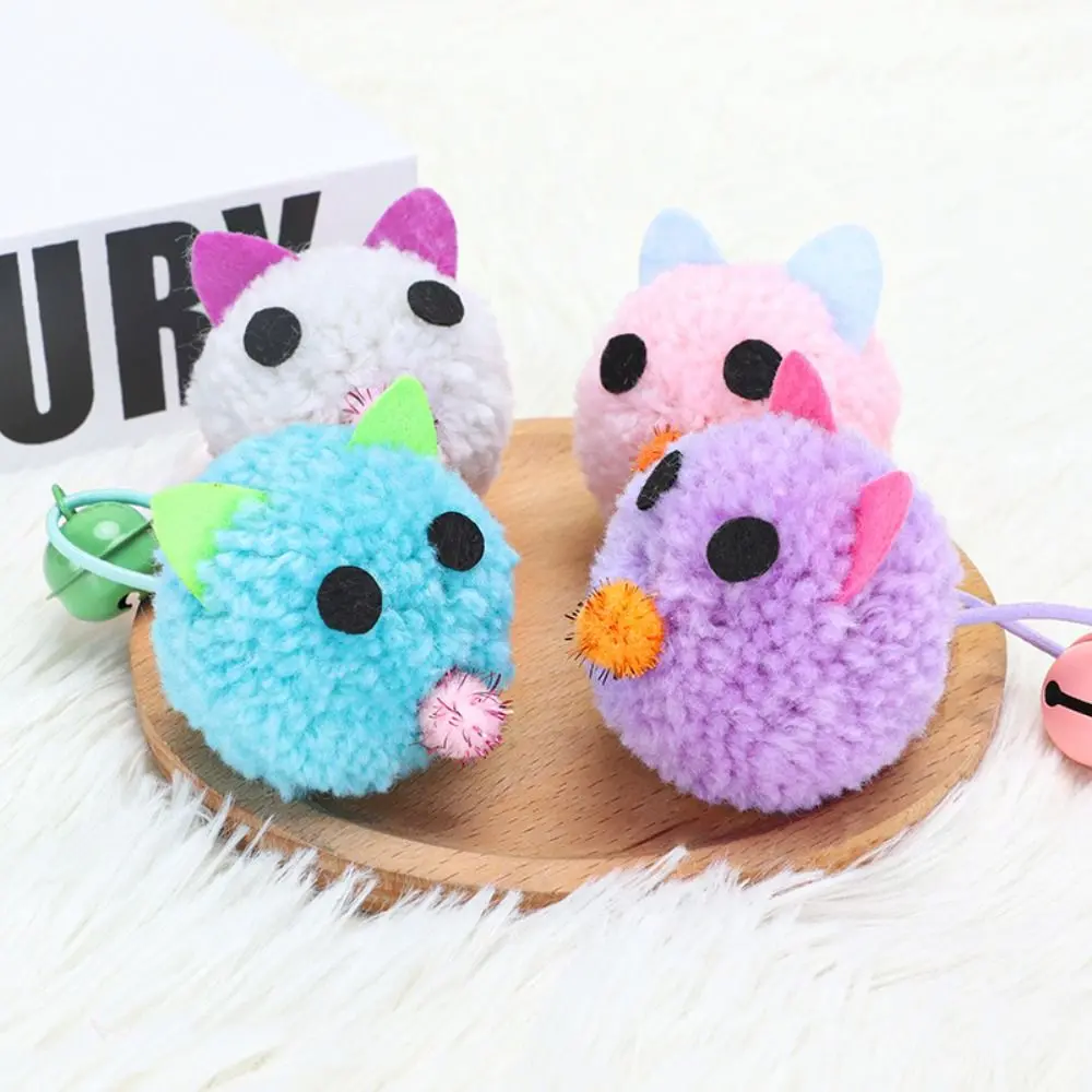Plush Plush Mouse Cat Toys With Bell Bite Resistant Cats Fun Playing Scratch Training Toy Relieve Boredom Interactive Kitten Toy