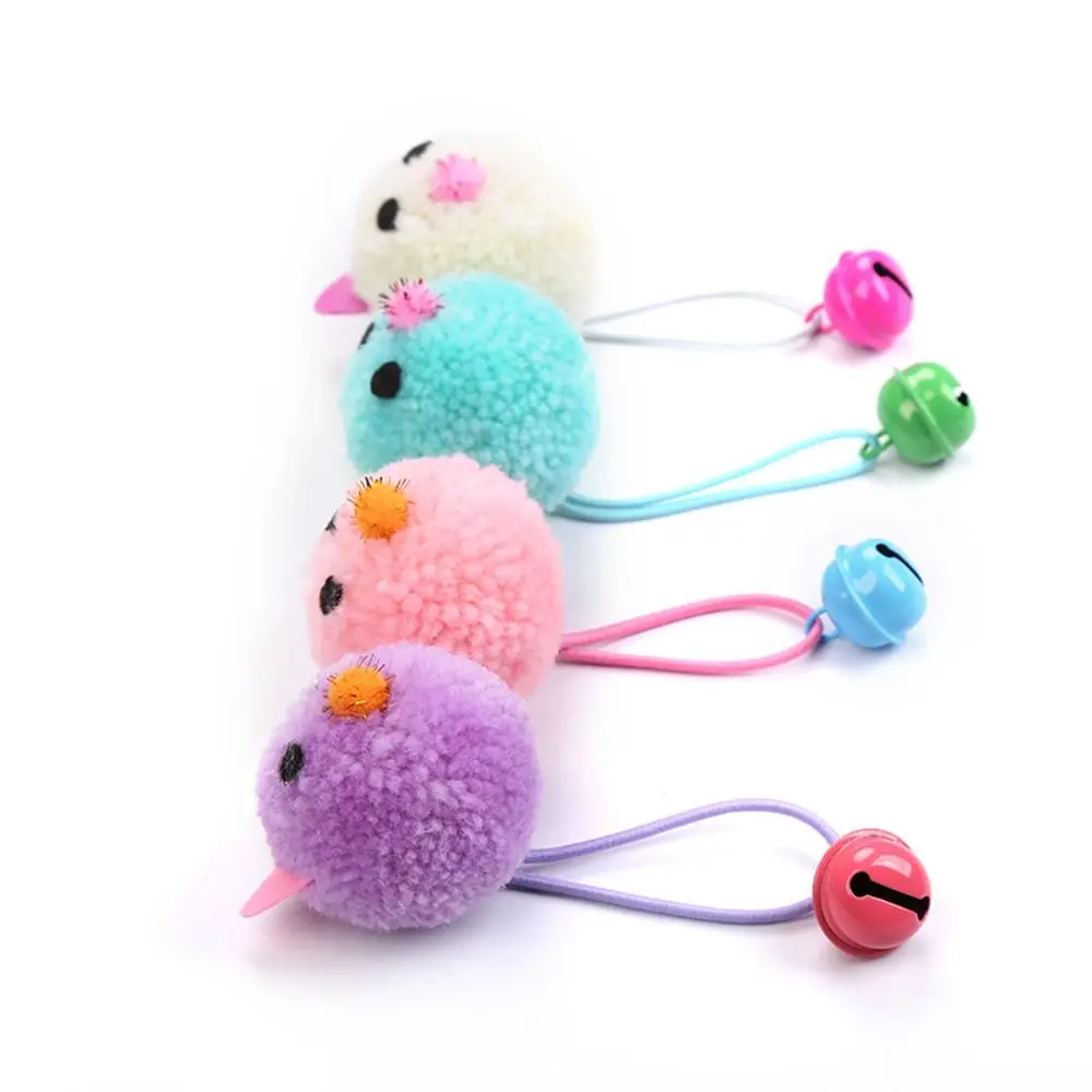 Plush Plush Mouse Cat Toys With Bell Bite Resistant Cats Fun Playing Scratch Training Toy Relieve Boredom Interactive Kitten Toy