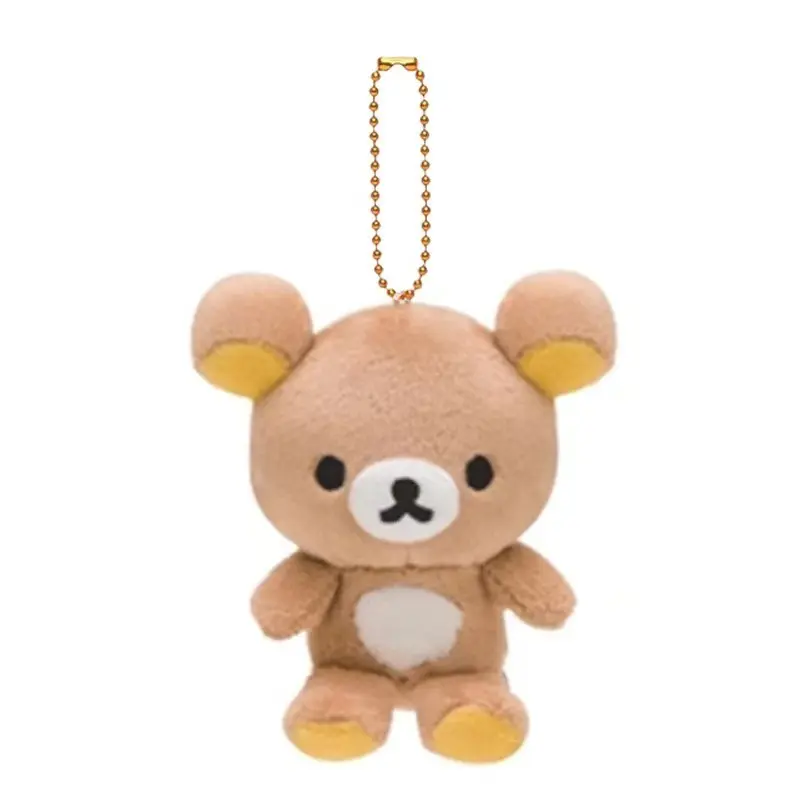 Kawaii Rilakkuma Plush Toys Keychain Creative Cartoon Backpack Pendant Soft Stuffed Doll Accessories Couple Girl Birthday Gift