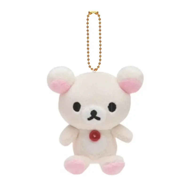 Kawaii Rilakkuma Plush Toys Keychain Creative Cartoon Backpack Pendant Soft Stuffed Doll Accessories Couple Girl Birthday Gift