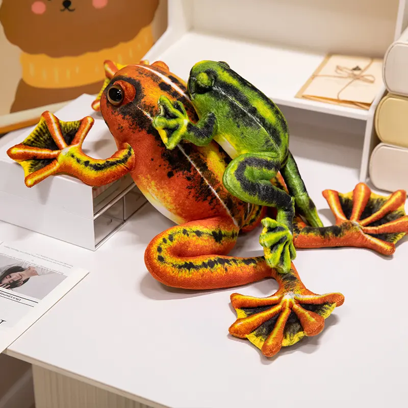 New Realistic Printing Frog Plush Toys Cool Funny Soft Stuffed Crawling Frog Toys For Children Creative Home Decor Nice Gift