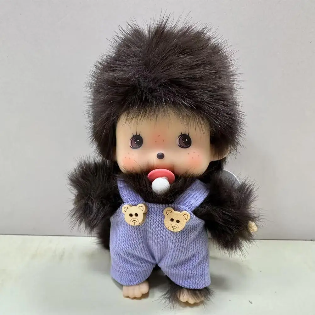 Kawaii Kindergarten Mochi Doll 15cm  PP Cotton Monkey Plush Doll Hand Puppet Bag Pendant Charm Gift Plush Toy