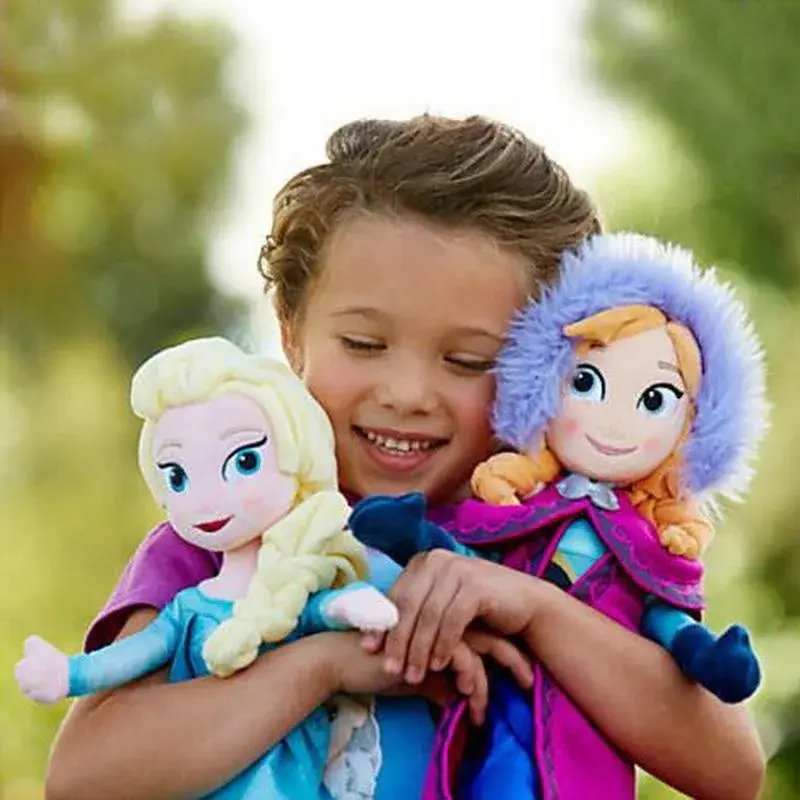 Cute Frozen Snow Queen Elsa Stuffed Doll Princess Anna Elsa Doll Girl Toys Elza Stuffed Plush Kids Toys Halloween Birthday Gift