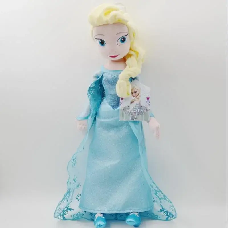 Cute Frozen Snow Queen Elsa Stuffed Doll Princess Anna Elsa Doll Girl Toys Elza Stuffed Plush Kids Toys Halloween Birthday Gift