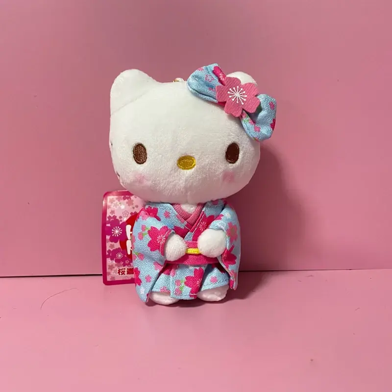 New Product Sakura Kimono Hello Kitty Plush Doll Pendant School Bag Keychain Pendant Small Accessory Doll Plush Toy Girl Gift