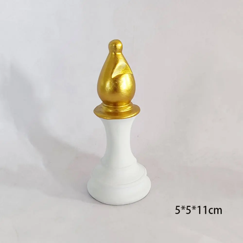 New Resin International Chess Ornaments Black White Collection Objects Chess Figurines King Height Chess Home Decor