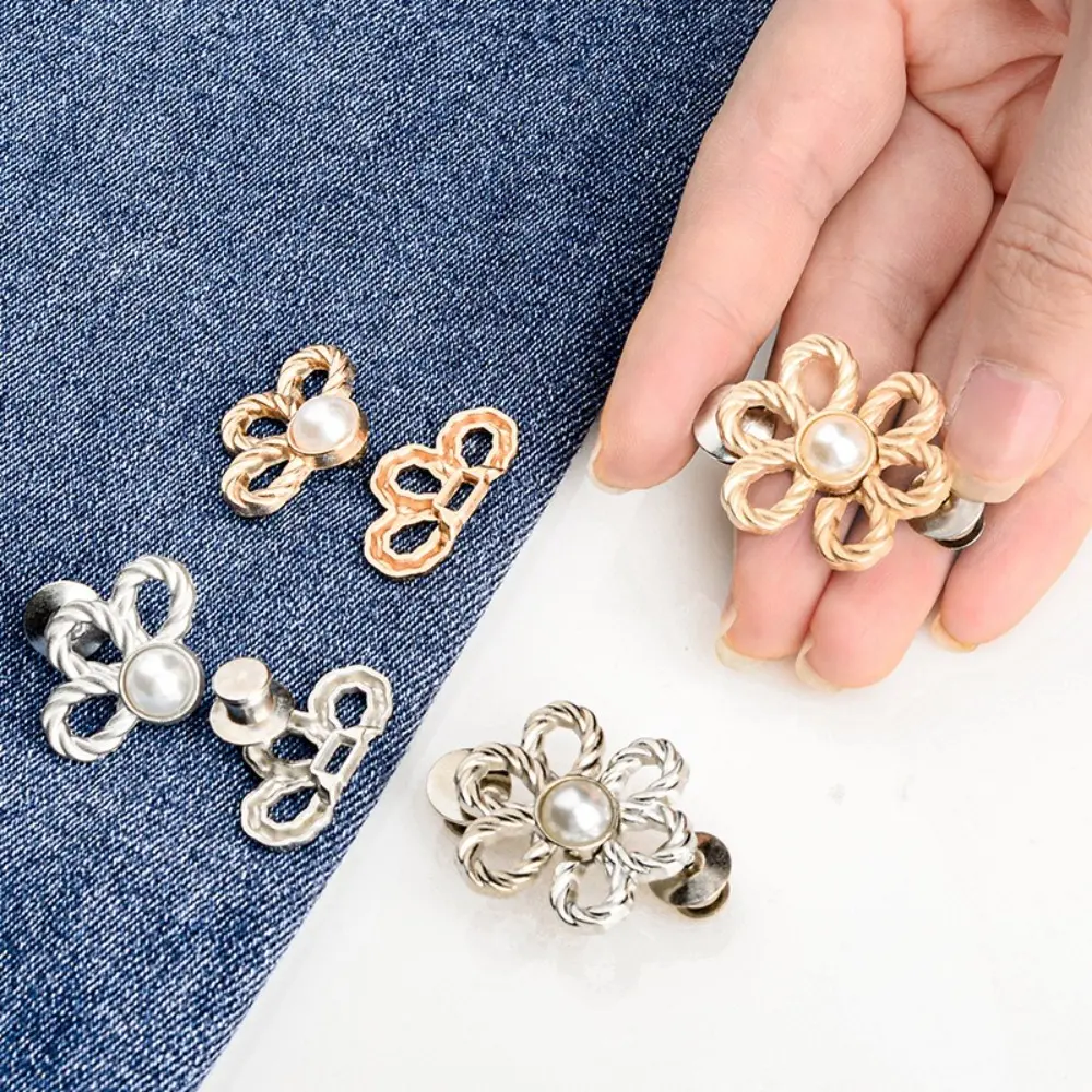 New DIY Tighten Waist Button Detachable Clip Reduce Waist Adjustable Buckle No Sewing Retractable Button Clothing Accessories