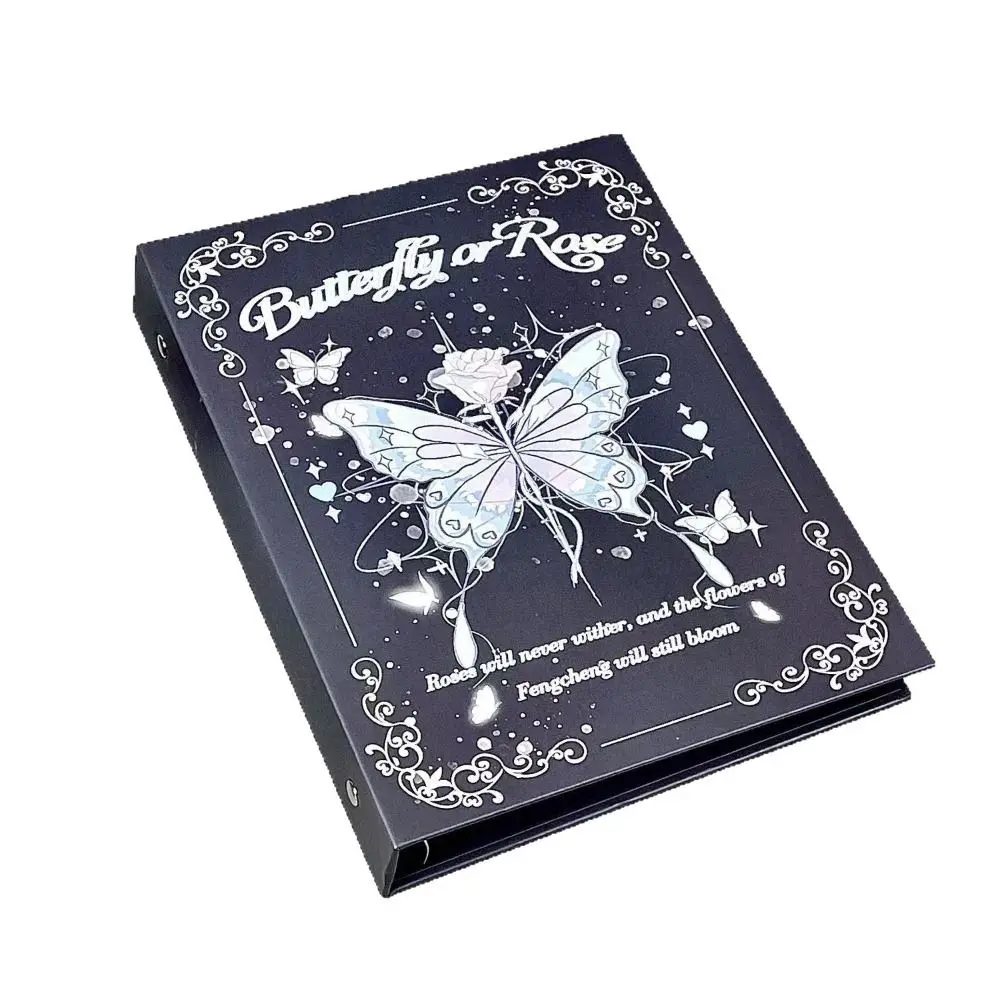 Durable Butterfly Design A5 Photo Album Loose-leaf 3-inch Size 3-inch K-pop Idol Photo Binder Photocard Holder Concert