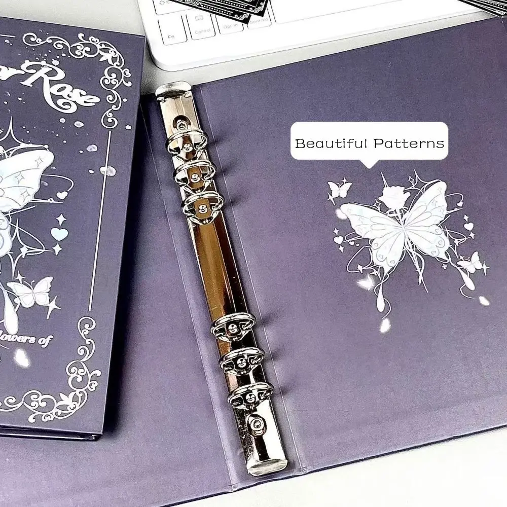 Durable Butterfly Design A5 Photo Album Loose-leaf 3-inch Size 3-inch K-pop Idol Photo Binder Photocard Holder Concert