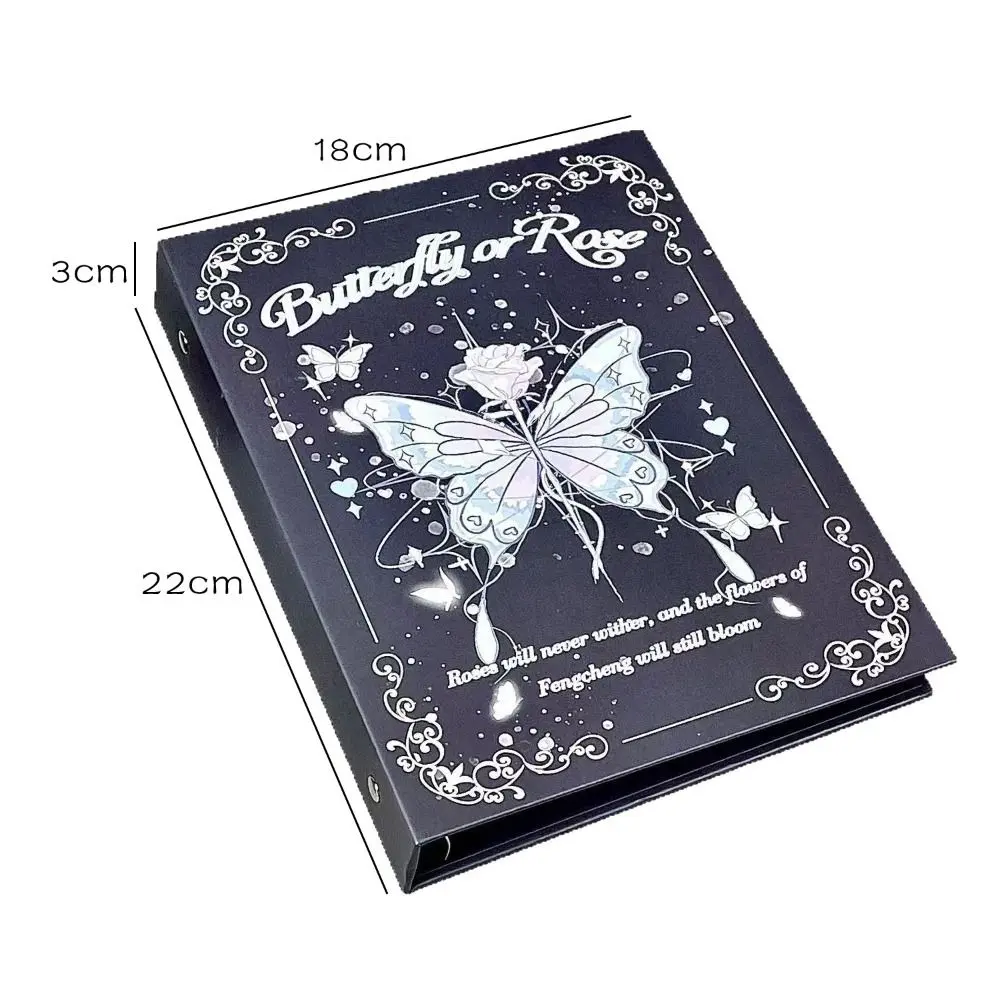 Durable Butterfly Design A5 Photo Album Loose-leaf 3-inch Size 3-inch K-pop Idol Photo Binder Photocard Holder Concert